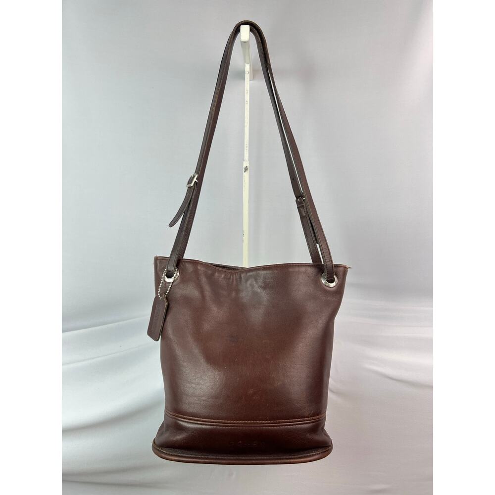 Rare 1998 Vintage Coach Westport Shoulder Bucket Bag Mahogany Brown Leather - Picture 7 of 16
